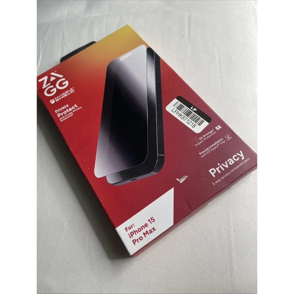 ZAGG Glass Privacy Screen Protector for iPhone 15 Pro Max - 5x Stronger NEW !!!